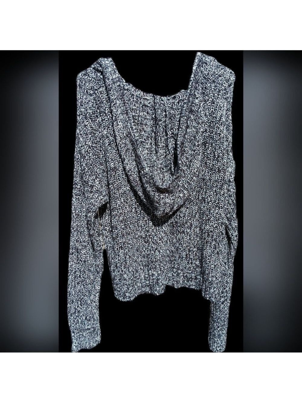 Aero Black White Hooded Sweater Large - Picture 6 of 10